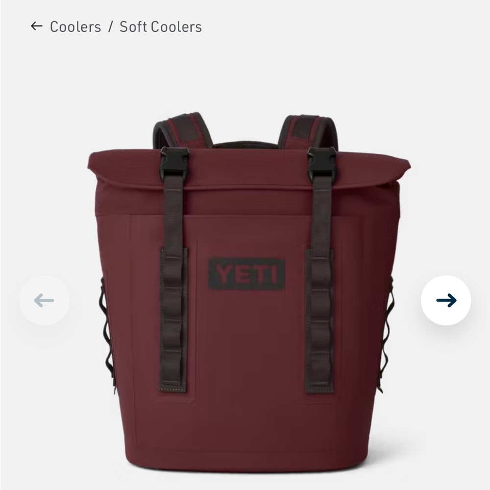 YETI Hopper M12 Backpack Cooler Wild Vine Red